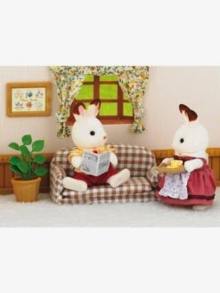 5013 - Papa Lapin Chocolat Avec Salon SYLVANIAN FAMILIES Beige - Sylvanian -Mon Petit Monde Soldes 5013 papa lapin chocolat avec salon sylvanian families 3