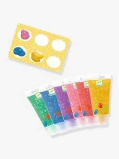 6 Tubes De Peinture à Doigts Paillettes - DJECO Jaune - Djeco 5 6 Tubes De Peinture à Doigts Paillettes - DJECO Jaune - Djeco -Mon Petit Monde Soldes 6 tubes de peinture a doigts paillettes djeco 2