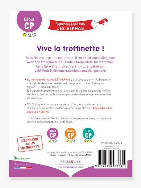 Apprendre à Lire Avec Les Alphas - Vive La Trottinette ! RÉCRÉALIRE Violet - Recrealire 4 Apprendre à Lire Avec Les Alphas - Vive La Trottinette ! RÉCRÉALIRE Violet - Recrealire – Image 4