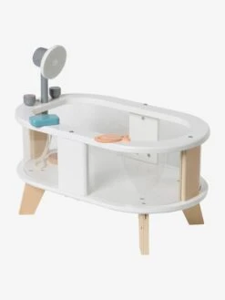 Baignoire Poupon Plexi/bois FSC® Blanc - Vertbaudet -Mon Petit Monde Soldes baignoire poupon plexibois fsc 4