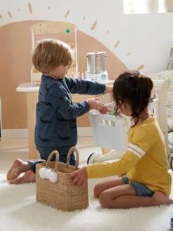 Cabas De Course En Herbier Beige - Vertbaudet -Mon Petit Monde Soldes cabas de course en herbier 2