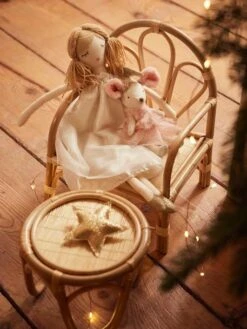 Chaise + Table Poupon En Rotin Beige - Vertbaudet -Mon Petit Monde Soldes chaise table poupon en rotin 2