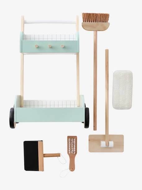 Chariot De Ménage En Bois FSC® Vert - Vertbaudet 5 Chariot De Ménage En Bois FSC® Vert - Vertbaudet – Image 5