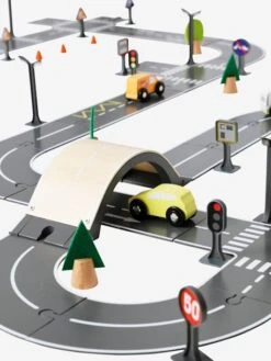 Circuit De Voitures En Bois FSC® Multicolore - Vertbaudet -Mon Petit Monde Soldes circuit de voitures en bois fsc 4