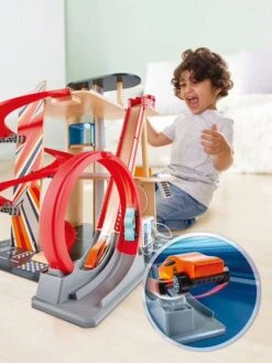 Garage Looping - HAPE Rouge - Hape 9 Garage Looping - HAPE Rouge - Hape -Mon Petit Monde Soldes garage looping hape 3