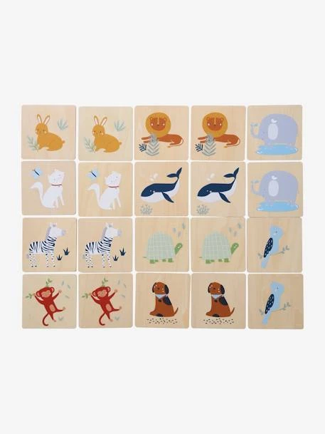 Jeu De Mémo Géant En Bois FSC® Multicolor - Vertbaudet 1 Jeu De Mémo Géant En Bois FSC® Multicolor - Vertbaudet