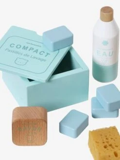 Kit Produits Ménagers En Bois FSC® Blanc - Vertbaudet -Mon Petit Monde Soldes kit produits menagers en bois fsc 3