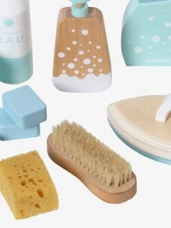 Kit Produits Ménagers En Bois FSC® Blanc - Vertbaudet -Mon Petit Monde Soldes kit produits menagers en bois fsc 4