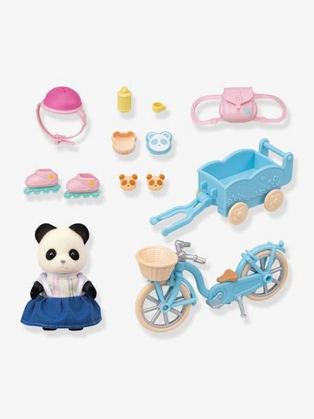 La Fille Panda, Son Vélo Et Sa Remorque - SYLVANIAN FAMILIES Blanc - Sylvanian 2 La Fille Panda, Son Vélo Et Sa Remorque - SYLVANIAN FAMILIES Blanc - Sylvanian – Image 2