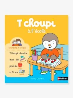 Livre T'choupi à L'école - Histoire à 2 Voix NATHAN Multico - Nathan