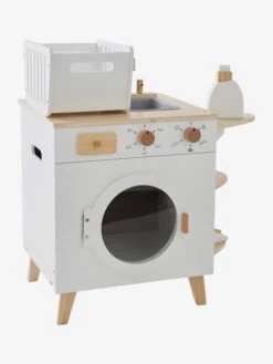 Machine à Laver Et à Repasser En Bois FSC® Blanc - Vertbaudet -Mon Petit Monde Soldes machine a laver et a repasser en bois fsc 5