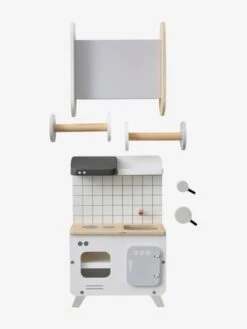 Mobilier De Cuisine Pour Poupée Mannequin En Bois FSC® Blanc - Vertbaudet -Mon Petit Monde Soldes mobilier de cuisine pour poupee mannequin en bois fsc 3