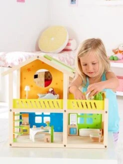 Petite Maison Joyeuse En Bois HAPE Multicolore - Hape -Mon Petit Monde Soldes petite maison joyeuse en bois hape 2