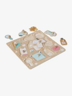 Puzzle Bouton Salle De Bain En Bois FSC® Multicolore - Vertbaudet -Mon Petit Monde Soldes puzzle bouton salle de bain en bois fsc 2