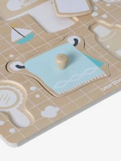 Puzzle Bouton Salle De Bain En Bois FSC® Multicolore - Vertbaudet -Mon Petit Monde Soldes puzzle bouton salle de bain en bois fsc 5