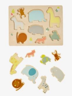Puzzle Chunky Jungle En Bois FSC® Multicolore - Vertbaudet -Mon Petit Monde Soldes puzzle chunky jungle en bois fsc 2