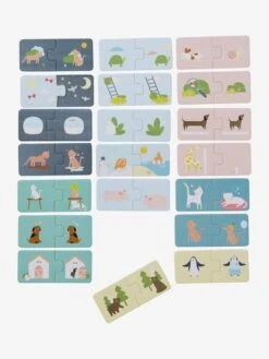 Mon Petit Monde Soldes 18 Puzzle D'association Des Contraires Multicolore - Vertbaudet