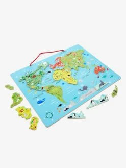 Puzzle Monde Magnétique En Bois FSC® Multicolore - Vertbaudet -Mon Petit Monde Soldes puzzle monde magnetique en bois fsc 2
