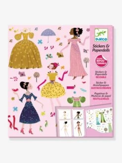 Stickers Repositionnables Robes Des 4 Saisons DJECO Rose - Djeco