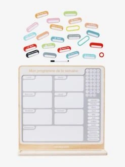 Tableau Organisateur De Semaine Gris - Vertbaudet -Mon Petit Monde Soldes tableau organisateur de semaine 3