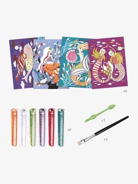 Tableaux à Pailleter - La Lumière Des Sirènes DJECO Multicolore - Djeco 3 Tableaux à Pailleter - La Lumière Des Sirènes DJECO Multicolore - Djeco – Image 3