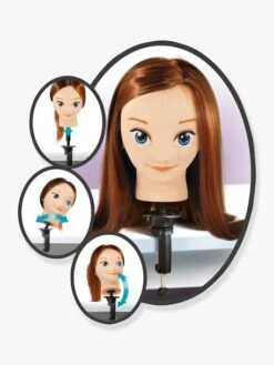 Tête à Coiffer Avec étau BUKI Rose - Buki -Mon Petit Monde Soldes tete a coiffer avec etau buki 2