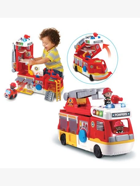 Tut Tut Copains - Super Camion/caserne De Pompiers VTECH Rouge - Toutes Les Marques 2 Tut Tut Copains - Super Camion/caserne De Pompiers VTECH Rouge - Toutes Les Marques – Image 2